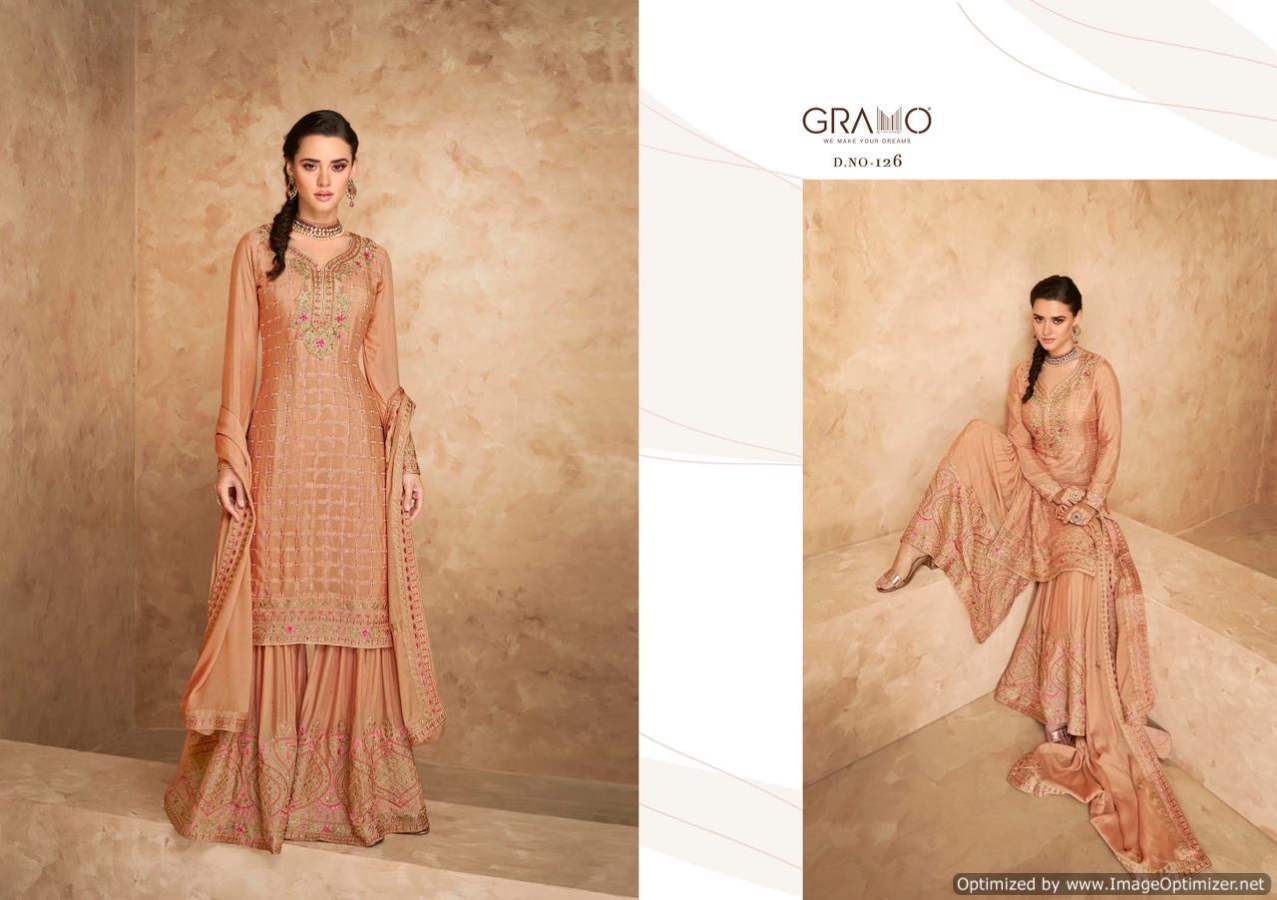 Gramo Navabi 3 Georgette Heavy Festive Wear Ready Made Salwar Suit Collection
